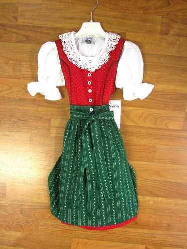 red dirndl dress