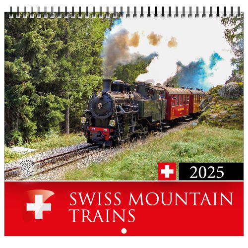 Swiss Mountain Trains Calendar 2025