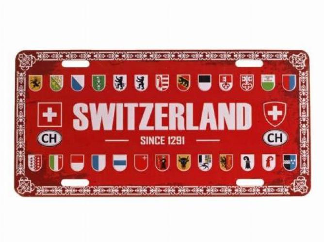 Aluminum Switzerland License Plate