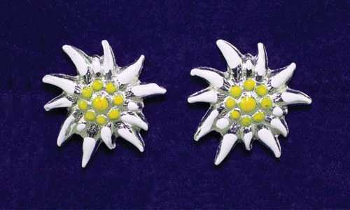 Painted "Edelweiss" Earrings - Post