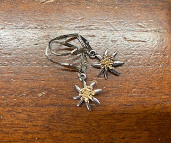 Edelweiss Earrings with Gold color Center