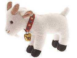 Stuffed Alpine Goat  white with Bell