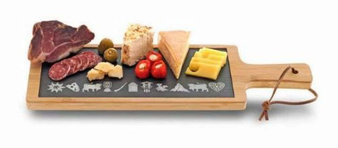 Ablong  Bamboo Slate Serving Board