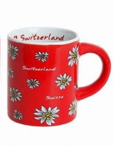 Espresso Cup with Edelweiss and Switzerland