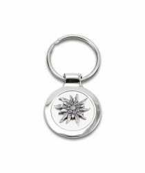Swiss Key Ring - Edelweiss Medallion