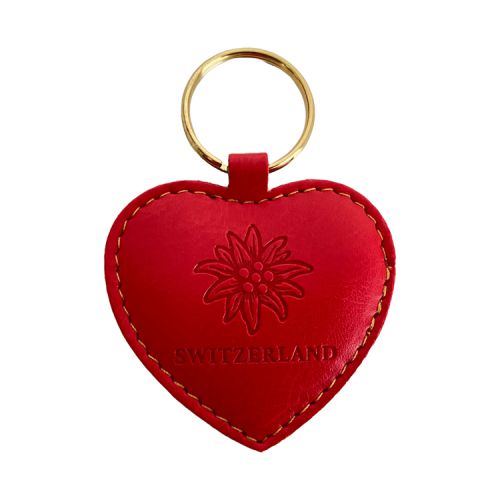 Red Heart Vegan Leather Keyring