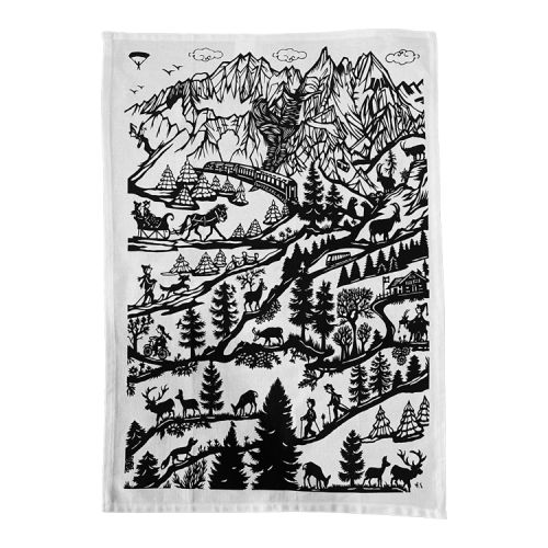 Scherenschnitt Kitchen Towel - Swiss Nature