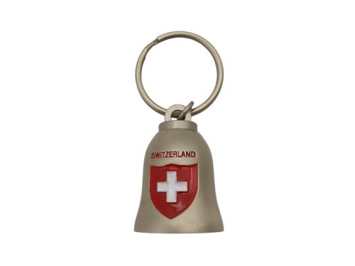 Bell Key Ring with Swiss Shield and Switzerland