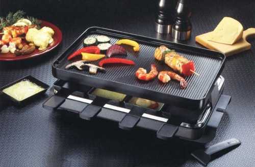 Rectangular Raclette Grill with Reversible Top - Esther's European Imports