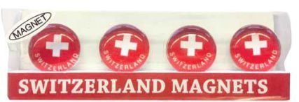 Swiss Images Fridge Magnets -  Round Swiss Flags