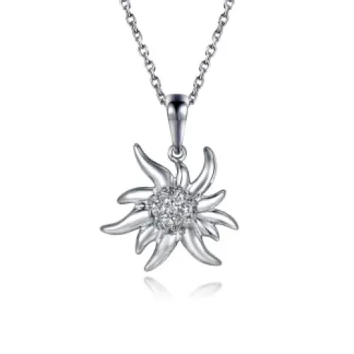 Small Sterling Silver Edelweiss Penadant